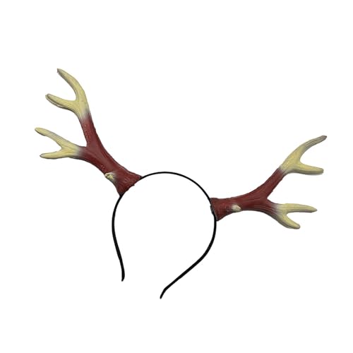 Wayfadacc Punk Horn Hairhoop Rentier für Cosplay Party Halloween Kostüm Haarband Erwachsene Maskeraden Stirnband von Wayfadacc