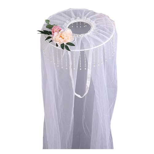 Wayfadacc Retros Fashion Schleier Kopfbedeckung Elegant Braut Kopfschmuck Motto Party Schleier Hut für historische Nachstellungen und Kostüm Wayfadacc Retros Fashion Schleier Kopfbedeckung Elegant Braut Kopfschmuck Motto Party Schleier Hut für historische Nachstellungen und Kostüm von Wayfadacc