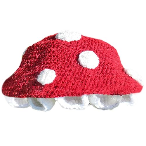 Wayfadacc Slouchy Lustige Rote Pilzhäkchen Häkierte Große Kappe Für Frauen Männer Bild Requisiten Halloween Party Wayfadacc Slouchy Lustige Rote Pilzhäkchen Häkierte Große Kappe Für Frauen Männer Bild Requisiten Halloween Party von Wayfadacc