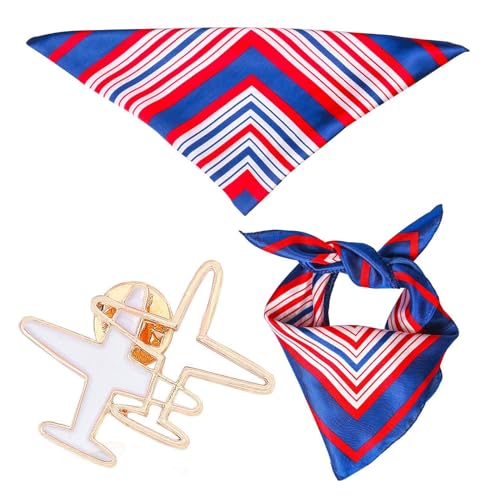 Wayfadacc Stewardess-Hut für Damen, Kopftücher, Handschuhe/Brosche, Set für Karneval, Kostüm, Teenager, Mädchen, Fotografie, Hut für Halloween-Party Wayfadacc Stewardess-Hut für Damen, Kopftücher, Handschuhe/Brosche, Set für Karneval, Kostüm, Teenager, Mädchen, Fotografie, Hut für Halloween-Party von Wayfadacc
