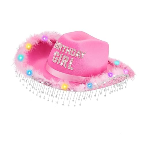 Wayfadacc Strasssteine Tassels Cowgirl Mit LED Party Licht Verstellbarer Kopfbedeckungen Für Geburtstagsfeierlichkeiten Wayfadacc Strasssteine Tassels Cowgirl Mit LED Party Licht Verstellbarer Kopfbedeckungen Für Geburtstagsfeierlichkeiten von Wayfadacc
