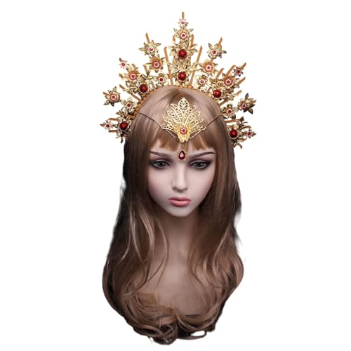 Wayfadacc Teenager Schüler Handgefertigtes CROWN HAARBAND Mit Cosplay CROWN STECKBELE von Wayfadacc