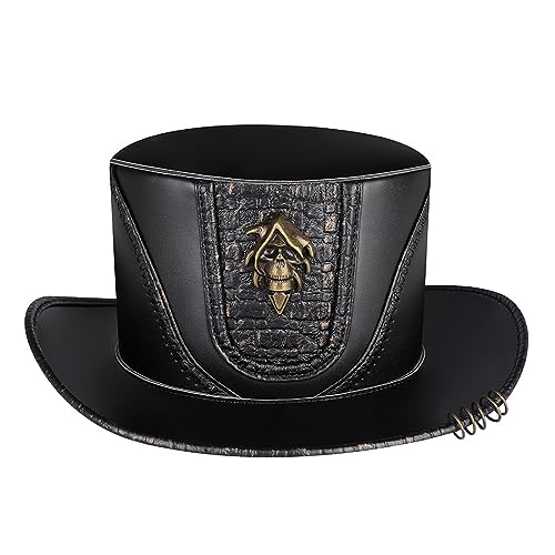 Wayfadacc Vintage viktorianischer flacher Hut Steampunk Runde Show Kopfbedeckung Maskerade Zubehör Rollenspiel Party Requisiten Hut Wayfadacc Vintage viktorianischer flacher Hut Steampunk Runde Show Kopfbedeckung Maskerade Zubehör Rollenspiel Party Requisiten Hut von Wayfadacc