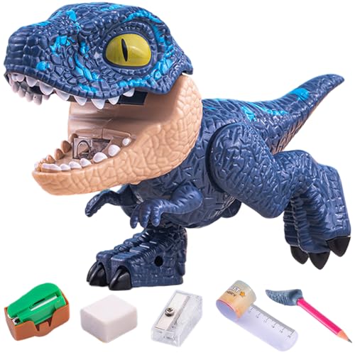 Dinosaurier Bleistift -Gehäuse -Set, 5 in 1 Briefpapiersets umfasst Herrscher, Bleistift, Spitzer, Bindungsmaschine, Radiergummi -Dinosaurierspielzeug -Schülern für Jungen und Mädchen, Velociraptor S Dinosaurier Bleistift -Gehäuse -Set, 5 in 1 Briefpapiersets umfasst Herrscher, Bleistift, Spitzer, Bindungsmaschine, Radiergummi -Dinosaurierspielzeug -Schülern für Jungen und Mädchen, Velociraptor S von Wbaioluy