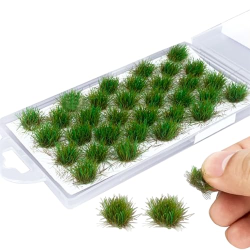 Miniaturgrasbüschel realistische künstliche Grasbüschel Dekorative statische Applikator Künstliche Modell Making Accessoires für DIY -Eisenbahnzug Landschaft Summerminiature von Wbaioluy