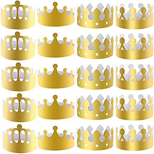 Wbaioluy Gold Crowns Party Hats Kings Kronungspapierkronen Geburtstagsfeierdekorationen für Kinder Erwachsene 20pcs Wbaioluy Gold Crowns Party Hats Kings Kronungspapierkronen Geburtstagsfeierdekorationen für Kinder Erwachsene 20pcs von Wbaioluy