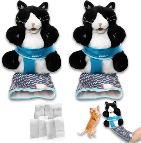 Katzen Puppen Wrestler, Katzen Wrestling Spielzeug, Katze Handpuppe Stofftier Spielzeug, Interaktive Handpuppe mit robuster Polsterung, Langlebiges Plüsch Stofftier Spielzeug für Katzen, Langeweile Katzen Puppen Wrestler, Katzen Wrestling Spielzeug, Katze Handpuppe Stofftier Spielzeug, Interaktive Handpuppe mit robuster Polsterung, Langlebiges Plüsch Stofftier Spielzeug für Katzen, Langeweile von Wbietu