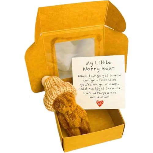 Kleiner Bär in Box, Handgefertigter Mini-Plüschbär in Box, Mini-Plüsch-Teddybär in Box mit inspirierender Karte, bringt Ihnen Ermutigung und Wärme, der ultimative emotionale Unterstützungspartner Kleiner Bär in Box, Handgefertigter Mini-Plüschbär in Box, Mini-Plüsch-Teddybär in Box mit inspirierender Karte, bringt Ihnen Ermutigung und Wärme, der ultimative emotionale Unterstützungspartner von Wbietu