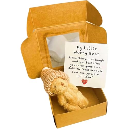Kleiner Bär in Box, Handgefertigter Mini-Plüschbär in Box, Mini-Plüsch-Teddybär in Box mit inspirierender Karte, bringt Ihnen Ermutigung und Wärme, der ultimative emotionale Unterstützungspartner Kleiner Bär in Box, Handgefertigter Mini-Plüschbär in Box, Mini-Plüsch-Teddybär in Box mit inspirierender Karte, bringt Ihnen Ermutigung und Wärme, der ultimative emotionale Unterstützungspartner von Wbietu