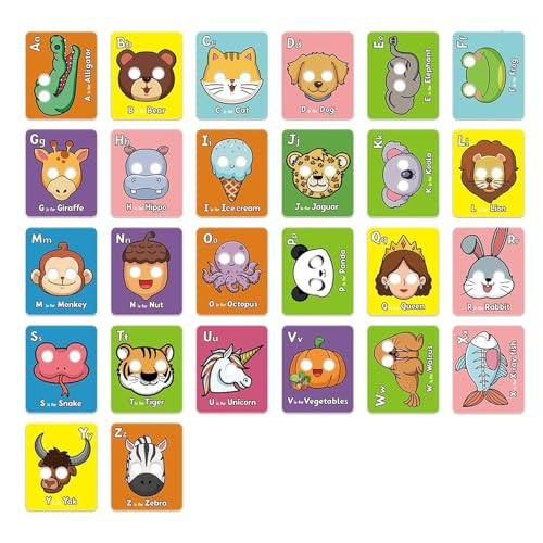 Alphabet F Lashcards, pädagogische Lernkarten, frühe Entwicklungspielzeug mit farbenfrohen Buchstaben und Bildern, tragbar und organisiert mit einfachem Speicher, 20x18cm für Vorschule, Kindergarten Alphabet F Lashcards, pädagogische Lernkarten, frühe Entwicklungspielzeug mit farbenfrohen Buchstaben und Bildern, tragbar und organisiert mit einfachem Speicher, 20x18cm für Vorschule, Kindergarten von Wcybym