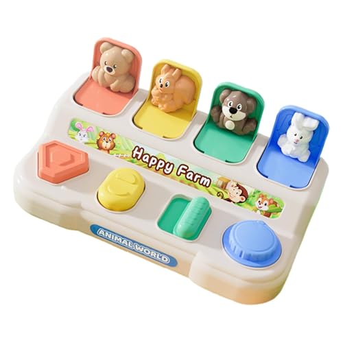 Cause and Effect-Tierspielzeug, bunte Sortierbox, Baby-Popup-Spielzeug, leicht zu reinigen, zufällige Farben, für und Mädchen im Alter, für zu Hause, auf Reisen in der Kindertagesstätte oder al Cause and Effect-Tierspielzeug, bunte Sortierbox, Baby-Popup-Spielzeug, leicht zu reinigen, zufällige Farben, für und Mädchen im Alter, für zu Hause, auf Reisen in der Kindertagesstätte oder al von Wcybym