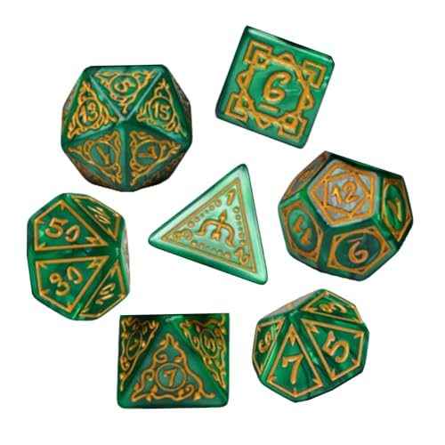 D und Würfel, farbenfrohe Würfelset, Brettspiel Acryldi e, Magnetpray-Box, einfach zu Spielen, 7-teiliges komplettes Set, ideal für Gruppenspaß, Wohnheimzimmer, und Reisegebrauch von Wcybym