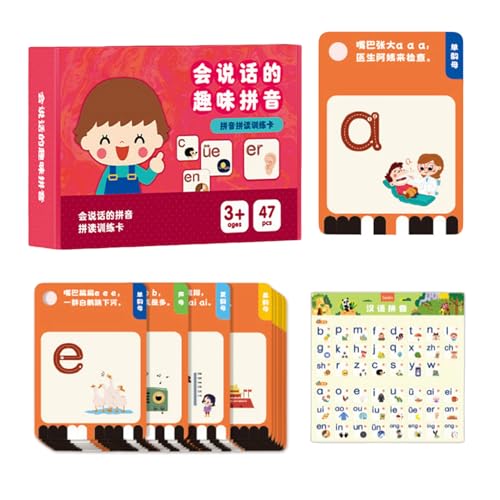 Kinder-Flash-Karten, Lernanweisungskarten, Lernspielwerkzeug, interaktiver Audioleser, inspiriertes Format, 1 Set, für Kindergärten Homeschool-Klassenzimmer von Wcybym