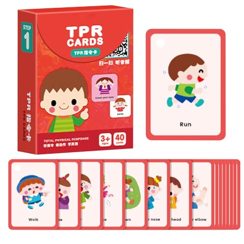 Kinder-Flash-Karten, Lernanweisungskarten, Lernspielwerkzeug, interaktiver Audioleser, inspiriertes Format, 1 Set, für Kindergärten Homeschool-Klassenzimmer von Wcybym