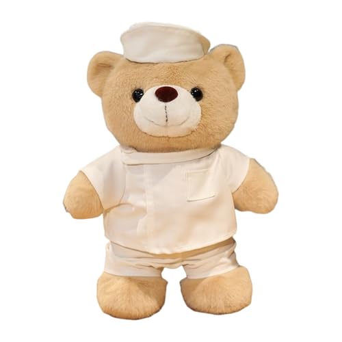 Krankenschwesteruniformbär, Plüsch Te Ddybär, Weiches Gefülltes Tier, Abnehmbares Krankenschwester-Outfit, Gifting-fertiges Design, 30 X 20 X 7 cm Brown, Für Kinder Spielen Kindergärten-Abschlus von Wcybym