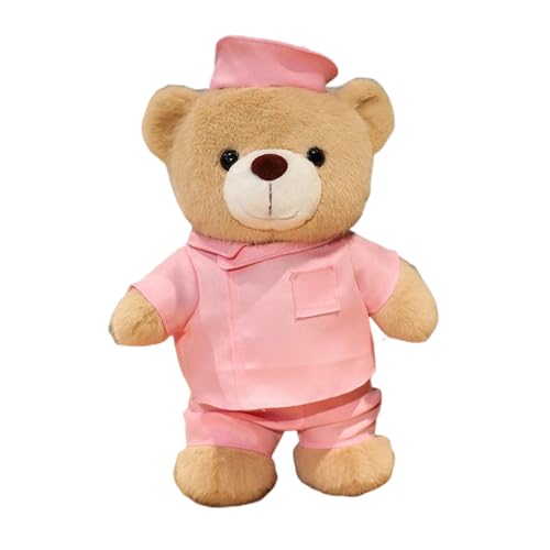 Krankenschwesteruniformbär, Plüsch Te Ddybär, Weiches Gefülltes Tier, Abnehmbares Krankenschwester-Outfit, Gifting-fertiges Design, 30 X 20 X 7 cm Brown, Für Kinder Spielen Kindergärten-Abschlus Krankenschwesteruniformbär, Plüsch Te Ddybär, Weiches Gefülltes Tier, Abnehmbares Krankenschwester-Outfit, Gifting-fertiges Design, 30 X 20 X 7 cm Brown, Für Kinder Spielen Kindergärten-Abschlus von Wcybym