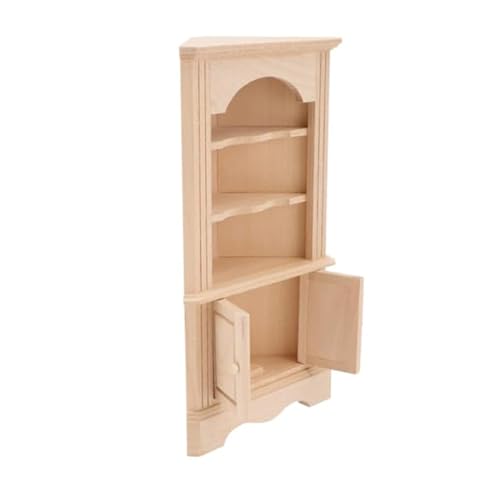 Miniatur -Holzmöbelmodelle, Holzpuppenhausschrank, handgefertigtes Display -, feines Handwerksdetail, Sammeldesign, 16.2x9.2 cm, Kinderzimmerschreiber -Dekoration Spiele Gebrauch von Wcybym