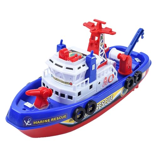 Wcybym Electric Fire Boat Toy Toy, Feuerwehrspielzeug, motorisiertes Rettungsschiff, Blitzlichter, Musik & Sprühgerät, kompakte schwimmende Größe, Kinderbad und verwenden Innen- oder Außenbereiche Wcybym Electric Fire Boat Toy Toy, Feuerwehrspielzeug, motorisiertes Rettungsschiff, Blitzlichter, Musik & Sprühgerät, kompakte schwimmende Größe, Kinderbad und verwenden Innen- oder Außenbereiche von Wcybym