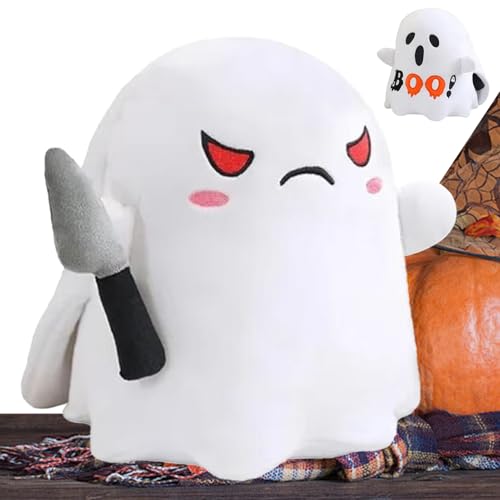Wcybym Ghost Plüschspielzeug, süßes sensorisches gefülltes Spielzeug, doppelseitiges Emotion Plush ie, weiches Design mit Halloween-Design, 40 cm/15,75 Zoll für Sofa-Auto Desktop-Betthome Decor Wcybym Ghost Plüschspielzeug, süßes sensorisches gefülltes Spielzeug, doppelseitiges Emotion Plush ie, weiches Design mit Halloween-Design, 40 cm/15,75 Zoll für Sofa-Auto Desktop-Betthome Decor von Wcybym