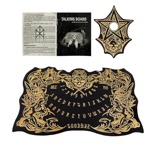 Wcybym Skeleton Conversation Board, Pendel -Wahrsagungsausschuss, Schädelgeist -Talk -Tool, hölzerne Wechselstromspiel, mystisches Design, 21,2 x 29,5 cm, Reisebotschaftsparty -Nutzung Wcybym Skeleton Conversation Board, Pendel -Wahrsagungsausschuss, Schädelgeist -Talk -Tool, hölzerne Wechselstromspiel, mystisches Design, 21,2 x 29,5 cm, Reisebotschaftsparty -Nutzung von Wcybym