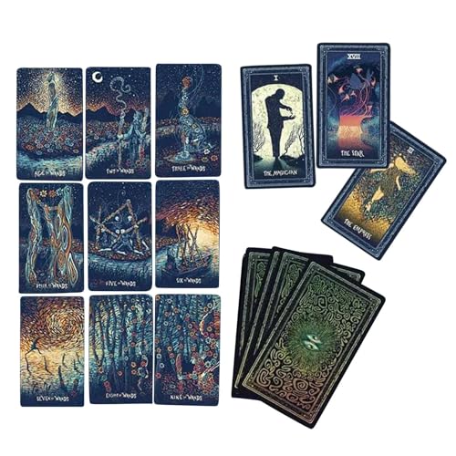 Wcybym Witch Mirra Visions Lentikular Oracle Deck, tragbar und bequem, 677g, Oracle Cards Deck, Illusion Ora-Cle-Tarotkarten, Robustes Design, für Zuhause, Reisen, Camping, Wohnheim von Wcybym