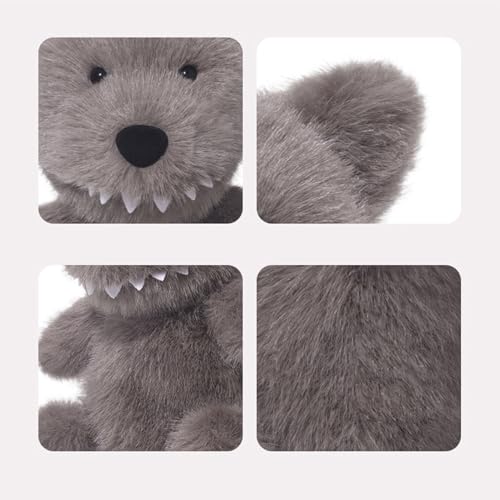 Wcybym Wolf Plüschspielzeug, gefüllter Tierwolf, Kinderplüschspielzeug, endloser Spaß & Komfort, Huggable & Cozy, 25 cm/9,84 Zoll für Kleinkind Kinder Baby Girls Teenager Erwachsene Geburtstag von Wcybym