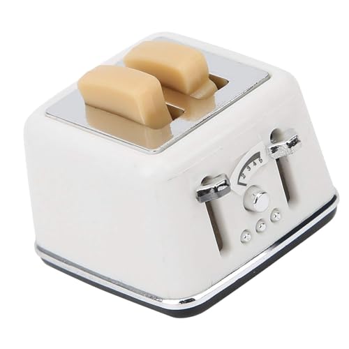 1/12 Miniatur Weißbrot Toaster Realistische Puppenhaus Küche Accessoire Mit Simulationsdetailszene Display Accessoire Doll House Küchenküche Toaster Modell von Wdbild