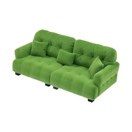 Wdbild 1/12 Skala Minisature Sofa Modell Realistische Verschiebungsmöbel Für Dollhousess Wohnzimmer Tragbare Dollhouses Sofa Set von Wdbild