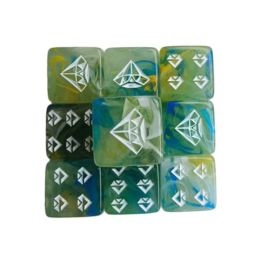 10pcs Round Corner Sechside Dices Rollenspiel Spiel Dices Math Counting Teaching Tool Für Brettspiel KTV Party Acryl Dices Geschenk von Wdbild