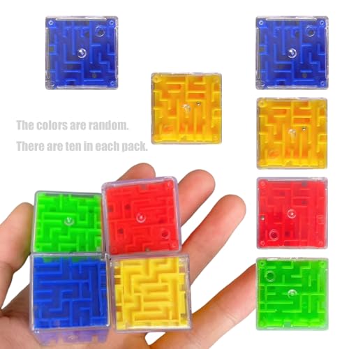 10x Puzzle Game Cubes Reisegröße Problemlösungsraum Denkweise Labyrinths Spielzeug Für Familienunterhaltung Ausbildung Antistress Puzzle Spielzeug von Wdbild