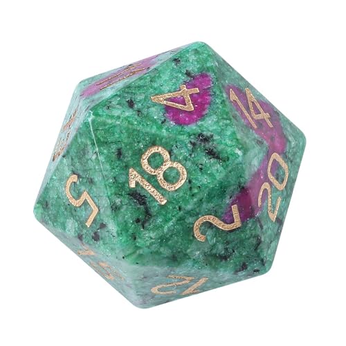 Wdbild 1pc Farbenfrohe 20 Seitige Natürliche Kristall Dices Rollenspiele Tischspiel Polyedrale Für Table Games Player Rollenspiele Tabletop Accessoires von Wdbild