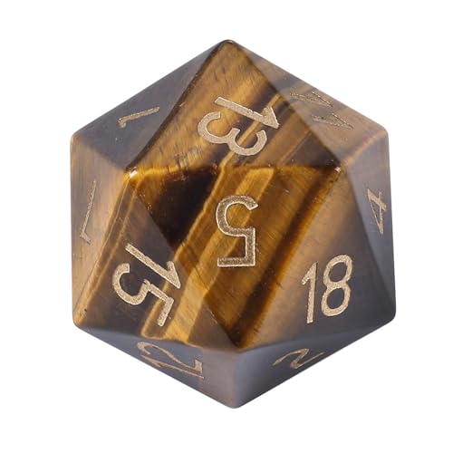 1pc Farbenfrohe 20 Seitige Natürliche Kristall Dices Rollenspiele Tischspiel Polyedrale Für Table Games Player Rollenspiele Tabletop Accessoires von Wdbild