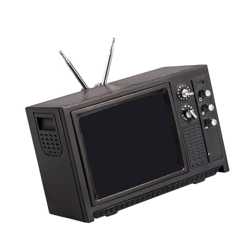 Antike Miniatur Fernseher Modell Für Puppenhaus Szene Mit Wie Und Bildschirmanzeigeprops Miniaturfernseher von Wdbild