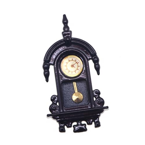 Detaillierte Winzige Metallwanduhr Arbeiten Traditionelle Vintage Vintage Aussehen Perfekt Für Puppenhauszubehör Bewegliche Händeuhr von Wdbild