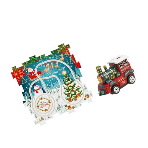 Kreatives Abenteuer Puzzle Track Gebäude Für Kinder Spaß Interaktive Spielzeugpuzzle Mit Elektrischem Zug Für Kleinkind Weihnachtszug Set von Wdbild