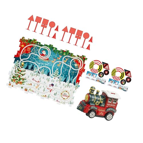 Kreatives Abenteuer Puzzle Track Gebäude Für Kinder Spaß Interaktive Spielzeugpuzzle Mit Elektrischem Zug Für Kleinkind Weihnachtszug Set von Wdbild