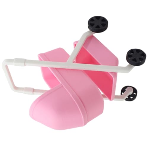 Miniatur Kinderwagen Modell Figur Spielzeug Für 1/12 Skala Puppenhaus Display Sicherer Szenendekoration Kindergarten Möbelpuppe Haus Babywagen Spielzeug von Wdbild
