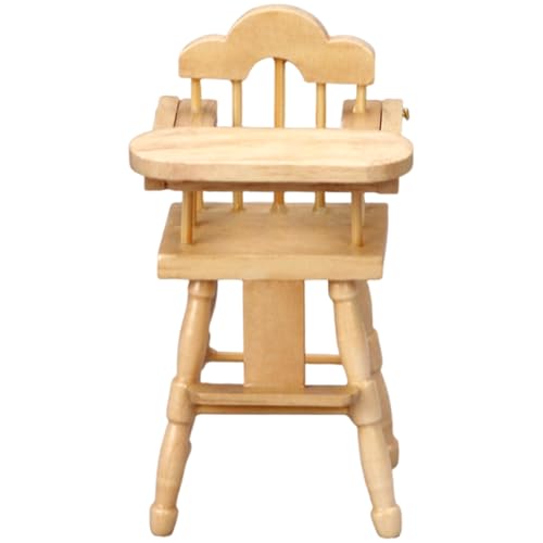 Realistische Holzpuppenhäuser Hochstuhl 1/12 Skala Miniaturmöbel Safe Kindergeschenke Miniaturpuppenhäuser von Wdbild