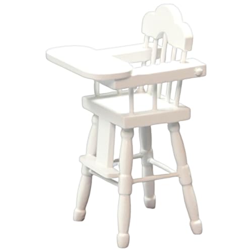 Realistische Holzpuppenhäuser Hochstuhl 1/12 Skala Miniaturmöbel Safe Kindergeschenke Miniaturpuppenhäuser von Wdbild