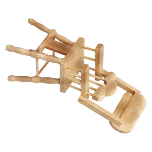 Realistische Holzpuppenhäuser Hochstuhl 1/12 Skala Miniaturmöbel Safe Kindergeschenke Miniaturpuppenhäuser von Wdbild