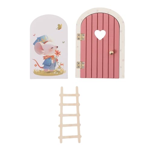 Sicheres Winzige Mausentür Dekoratives Holzzubehör Für Dollhouses Enthusiasten Und Sammlerholz Tür Dekore von Wdbild