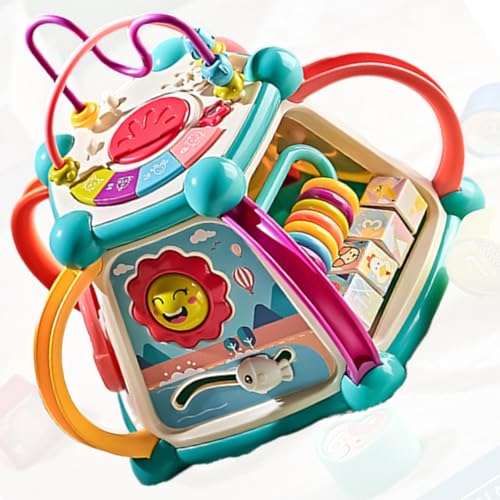 Tragbarer Bildungsaktivität Würfel Für Kinder Vorschulalter Logisches Denken Sensorische Erkundung Feinmotorik Trainingsaktivität Blockspielzeug Spielzeug von Wdbild