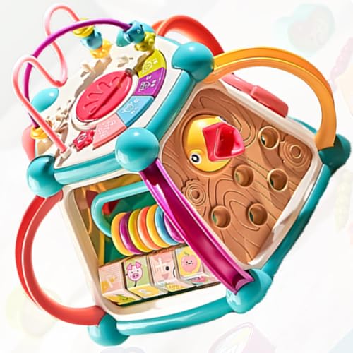 Tragbarer Bildungsaktivität Würfel Für Kinder Vorschulalter Logisches Denken Sensorische Erkundung Feinmotorik Trainingsaktivität Blockspielzeug Spielzeug von Wdbild