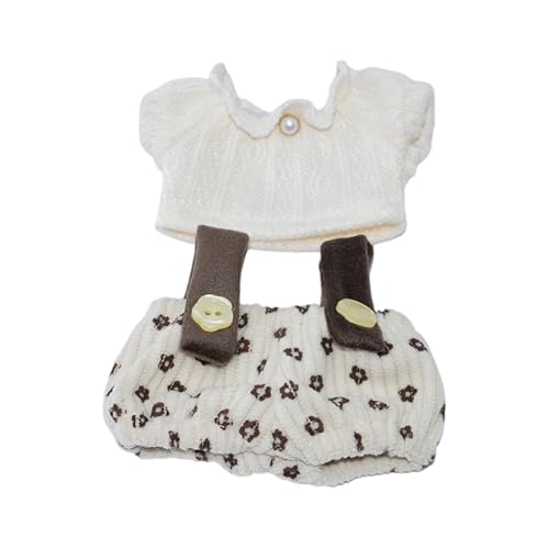 Wdbild 10 cm Doll Fashion Outfit Mit Rüschenhemd Und Overalls Set Für Kinder Rollenspiele Game Dressing Skill Accessoire Garderobe Kollektion von Wdbild