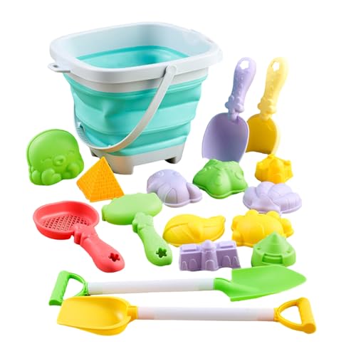 Wdbild 17pieces Beach Sandcastle Toy Für Kinder Pool Spaß Mit Schaufeleimer Und Sandformwerkzeugen Kinderschnee Spielen Set Toy Beach Eimer Und Schaufel Set von Wdbild