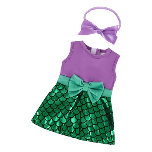 Wdbild 43cm Puppenprinzessin Outfit Mit Bowknot Haarband Für Einfache Ankleidung Kinder Mädchen Rollenspiele Spiel Kostüm Accessoire Prinzessin Kleidung von Wdbild