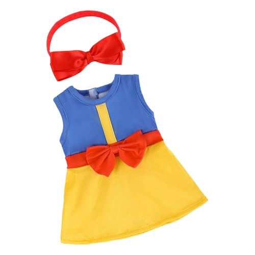 Wdbild 43cm Puppenprinzessin Outfit Mit Bowknot Haarband Für Einfache Ankleidung Kinder Mädchen Rollenspiele Spiel Kostüm Accessoire Prinzessin Kleidung von Wdbild
