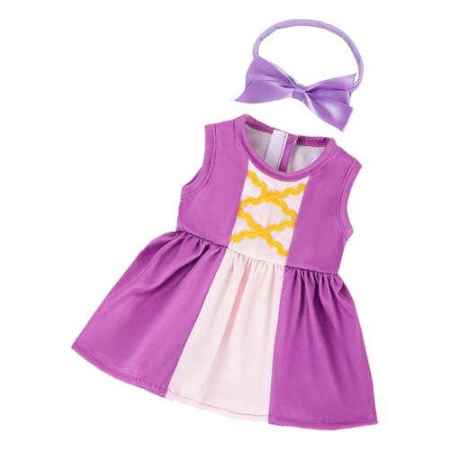 Wdbild 43cm Puppenprinzessin Outfit Mit Bowknot Haarband Für Einfache Ankleidung Kinder Mädchen Rollenspiele Spiel Kostüm Accessoire Prinzessin Kleidung von Wdbild