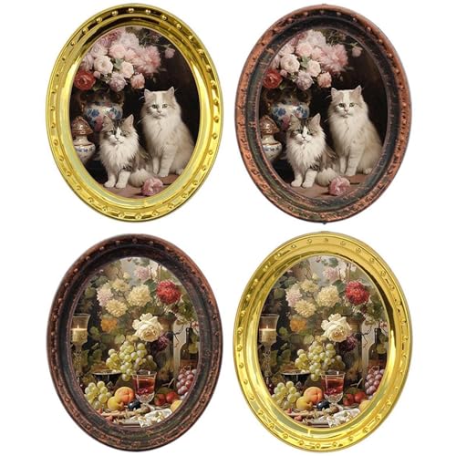 Wdbild 4pcs Eisen Miniatur Bilder Rahmen Katzen Und Blumengestaltung Ölmalerei Foto Realistisch 1/12 Puppenhaus Wandkunst Realistisches Miniaturmalerei Wdbild 4pcs Eisen Miniatur Bilder Rahmen Katzen Und Blumengestaltung Ölmalerei Foto Realistisch 1/12 Puppenhaus Wandkunst Realistisches Miniaturmalerei von Wdbild