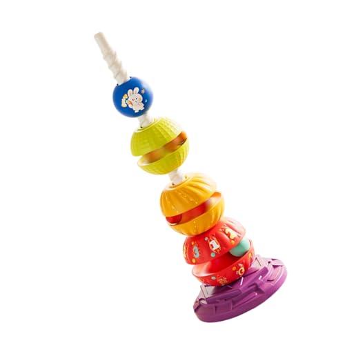 Wdbild Baby Developmental Stacking Tower Toy Regenbogen Farbsortierspiel Für Kleinkindlernaktivitäten Mit Rotierenden Design Säuglings Stapel Turm von Wdbild